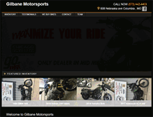 Tablet Screenshot of gilbanemotorsports.com